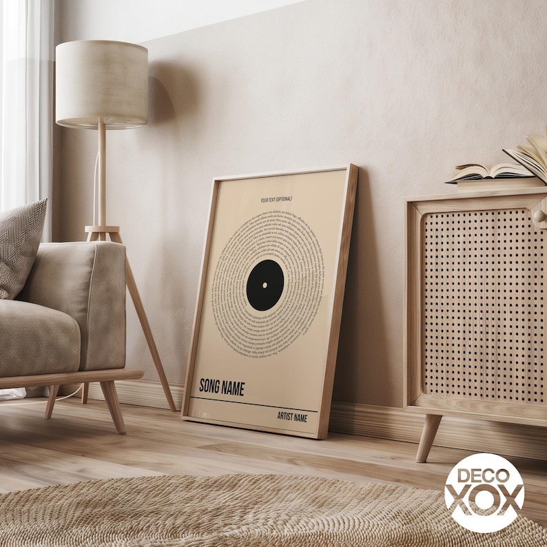 Song Lyrics Print: Personalized Vinyl Art (Matte Paper, Multiple Sizes) - P2 image 8
