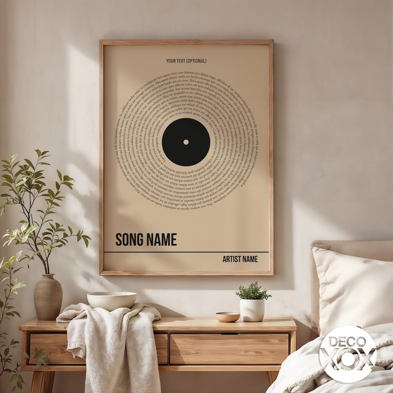 Song Lyrics Print: Personalized Vinyl Art (Matte Paper, Multiple Sizes) - P2 image 5