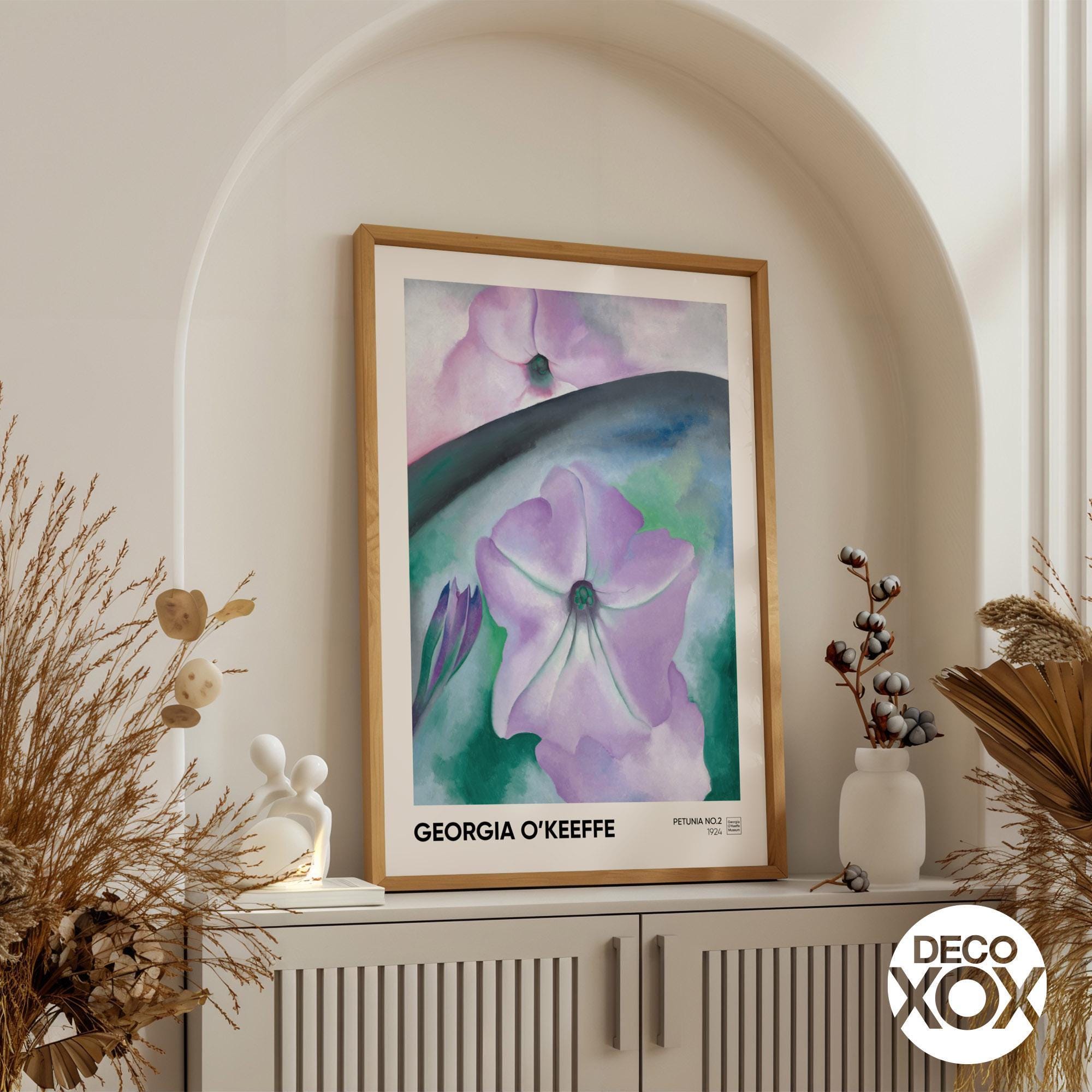 Georgia O'keeffe Petunia Art Print, Floral Wall Art, Vintage