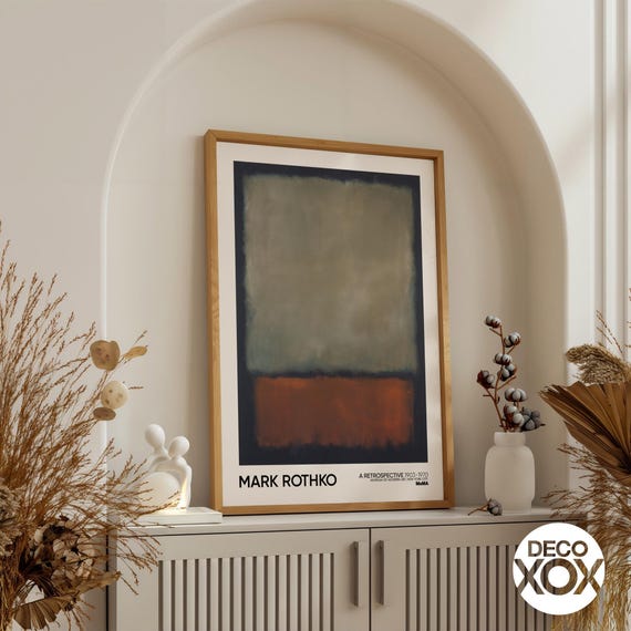 Mark Rothko Exhibition Poster, Abstract Print, Modern Art, Moma