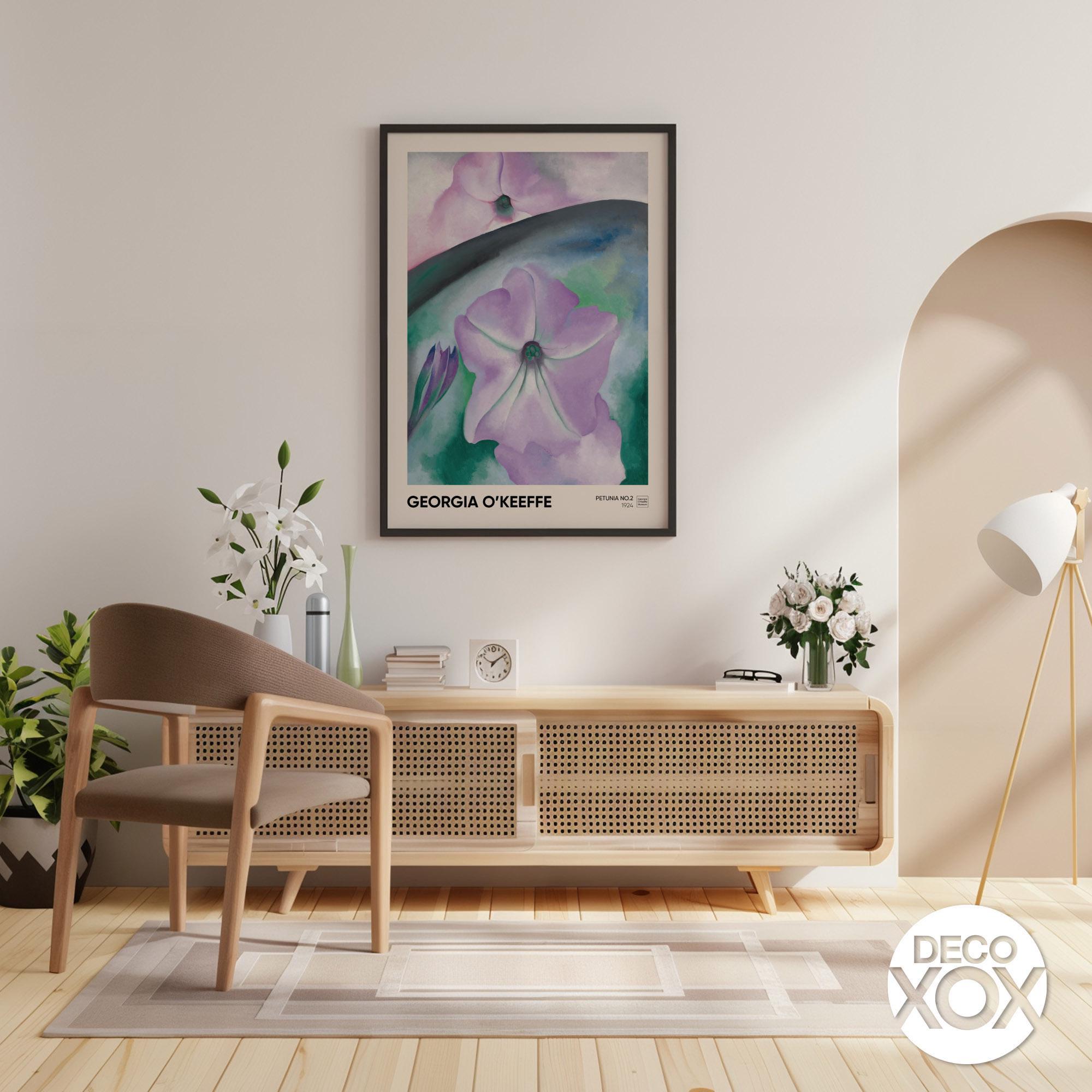 Georgia O'keeffe Petunia Art Print, Floral Wall Art, Vintage