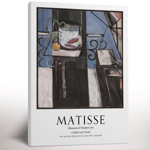 Matisse Canvas, Matisse Goldfish and Palette Art Print, Living Room Decor, Housewarming Gift
