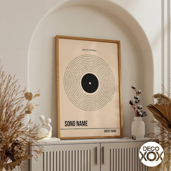 Song Lyrics Print: Personalized Vinyl Art (Matte Paper, Multiple Sizes) - P2