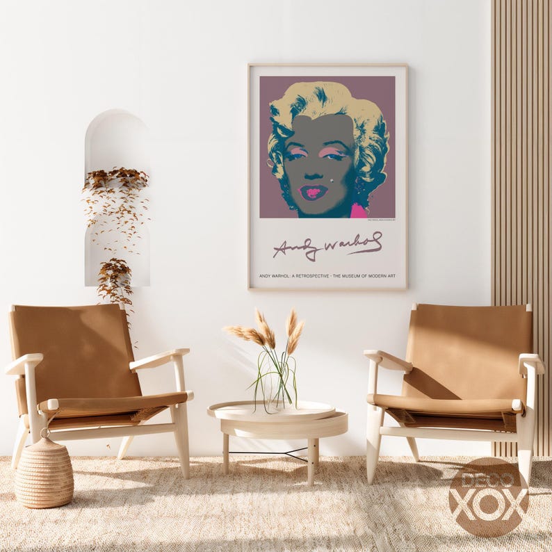 Marilyn Monroe Poster – Andy Warhol Retrospective Pop Art Print in ...