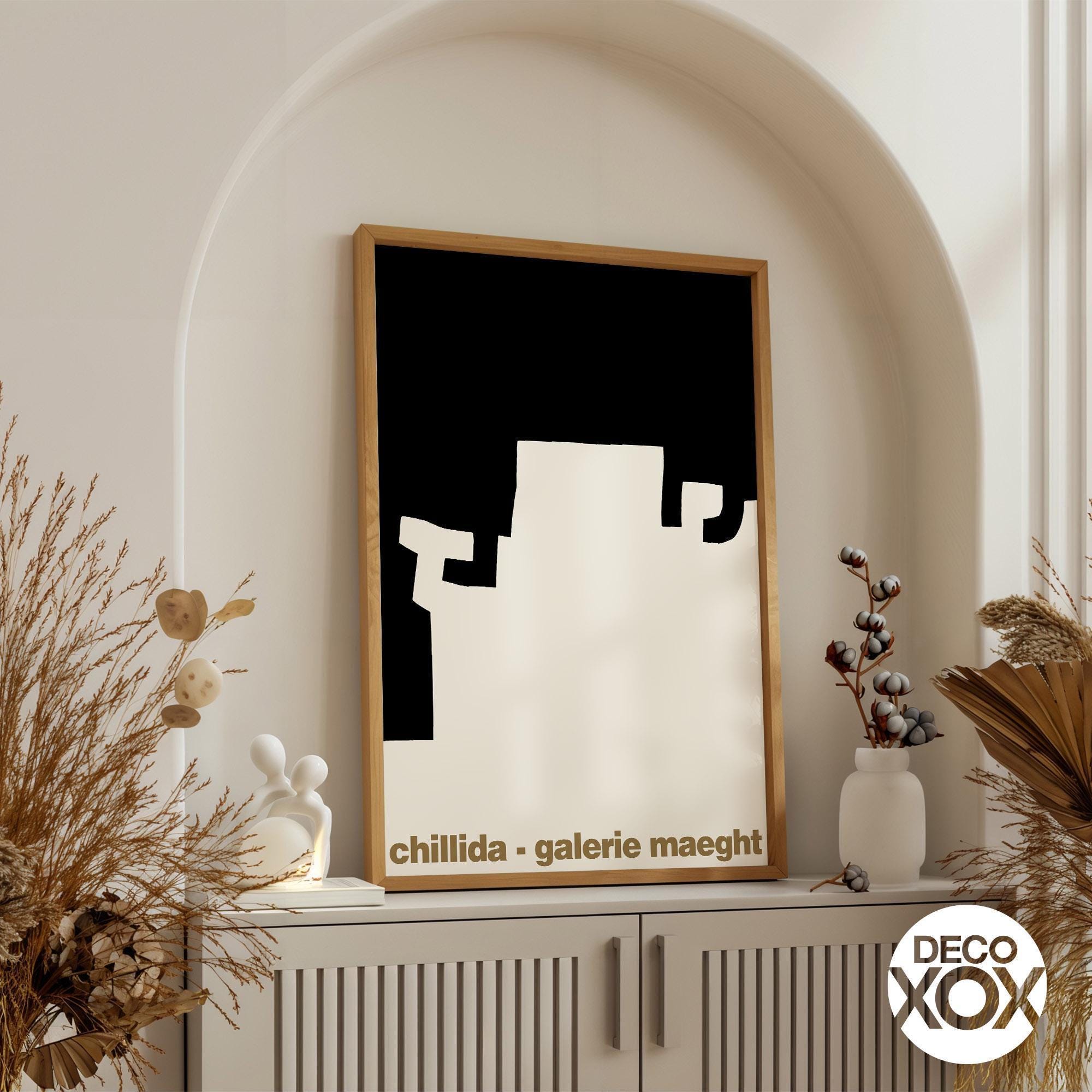 Chillida Galerie Maeght Exhibition Poster, Black and Cream