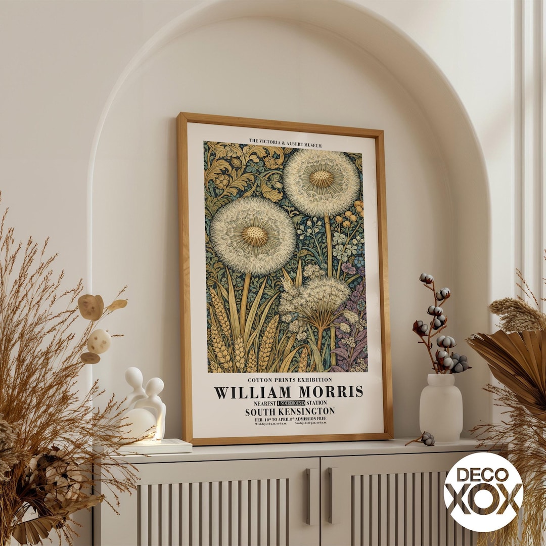 アートポスターNO.11(15862) William Morris Dandelion Floral Exhibition Poster, Arts and Crafts