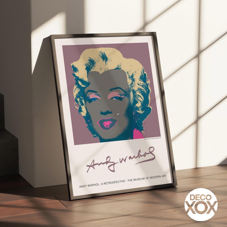 Marilyn Monroe Poster – Andy Warhol Retrospective Pop Art Print in ...
