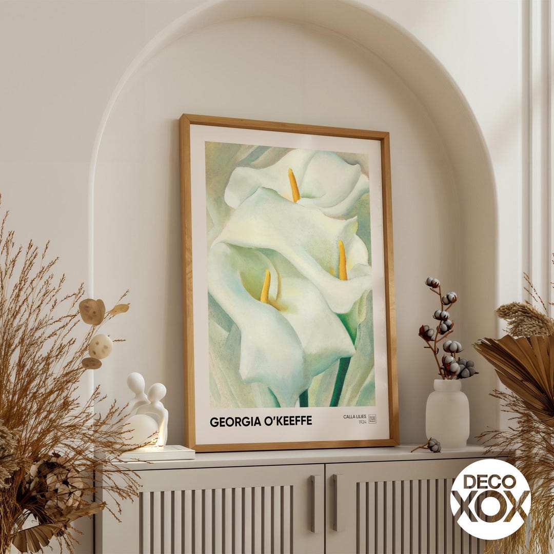 Georgia O'keeffe Calla Lilies Poster, Vintage Floral Art Print - Etsy
