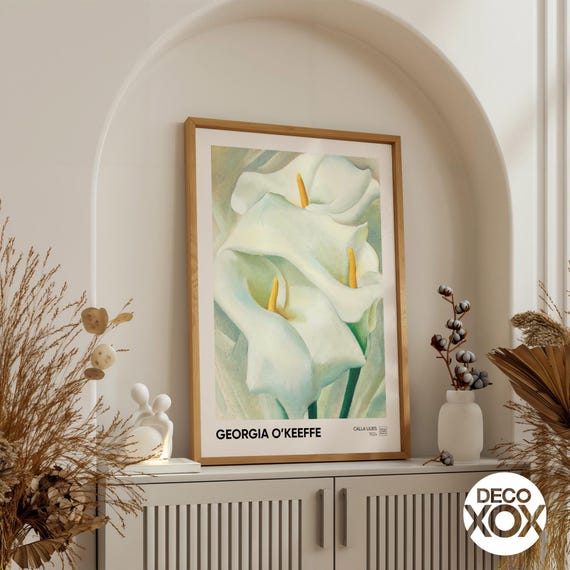 Georgia O'keeffe Calla Lilies Poster, Vintage Floral Art Print - Etsy