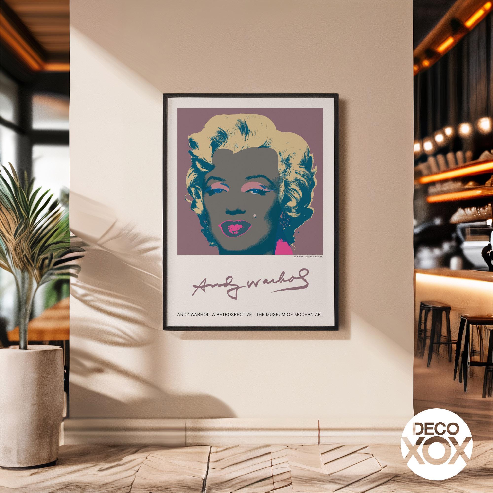 Marilyn Monroe Poster – Andy Warhol Retrospective Pop Art Print in