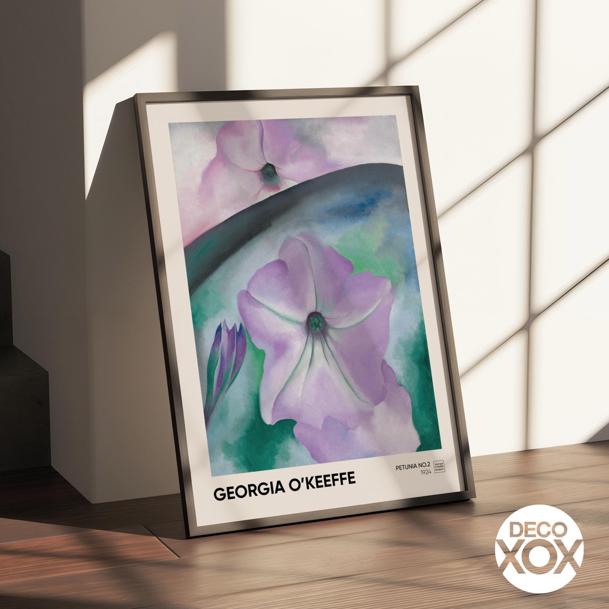 Georgia O'keeffe Petunia Art Print, Floral Wall Art, Vintage