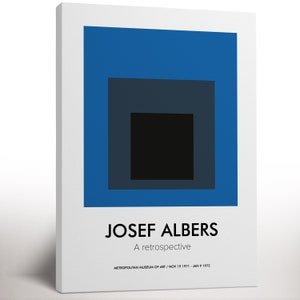 Josef Albers Blocks Poster, Trendy Modern Painting, Extra Large Living Room Decor, Housewarming Gift, Art Lover Gift