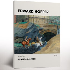 Edward Hopper Kunst Leinwanddruck, Reitweg, extragroßes Wohnzimmerdekor, Leinwandkunst zum Aufhängen