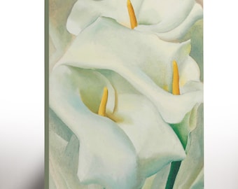 Georgia O'Keeffe Painting, Calla Lilies Canvas Print, Floral Wall Decor, American Modernism, Home Decor, Housewarming Gift