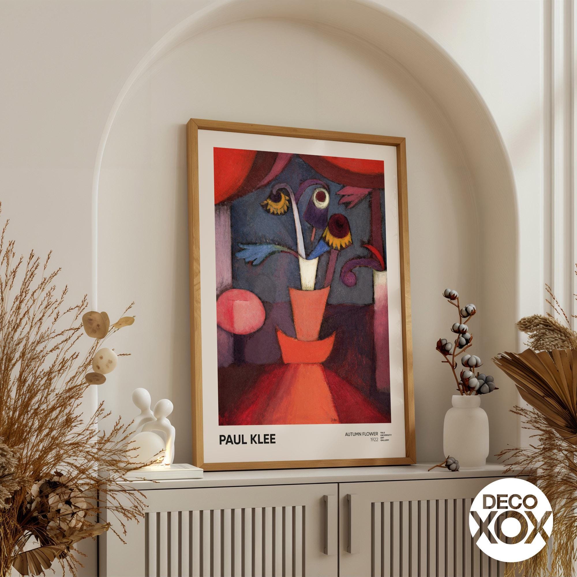 Paul Klee Autumn Flower Print, Abstract Expressionist Floral Art