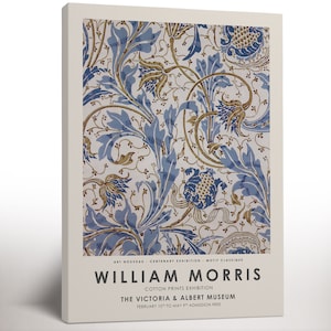 Canvasdruk William Morris vintage bloem, art nouveau, canvas Morris, bloemenpatronen Morris, housewarmingcadeau