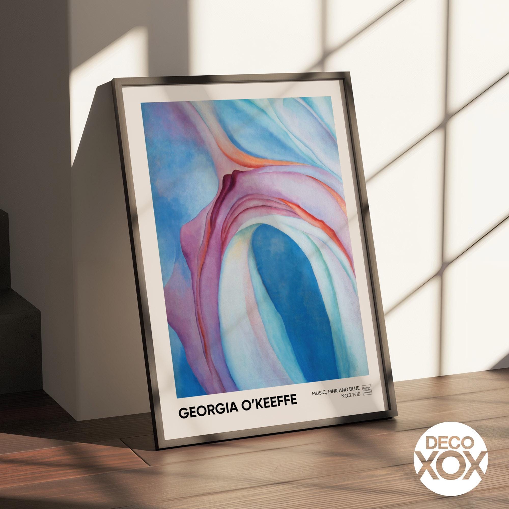 Georgia O Keeffe Music Pink and Blue No2 Abstract Art Print