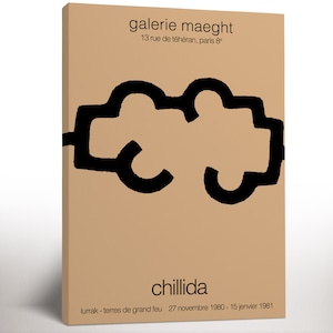 Eduardo Chillida Exhibition Canvas Print, Abstract Art Print, Gallery Wall Art, Cool Home Art, Living Room Decor, Art Lover Gift