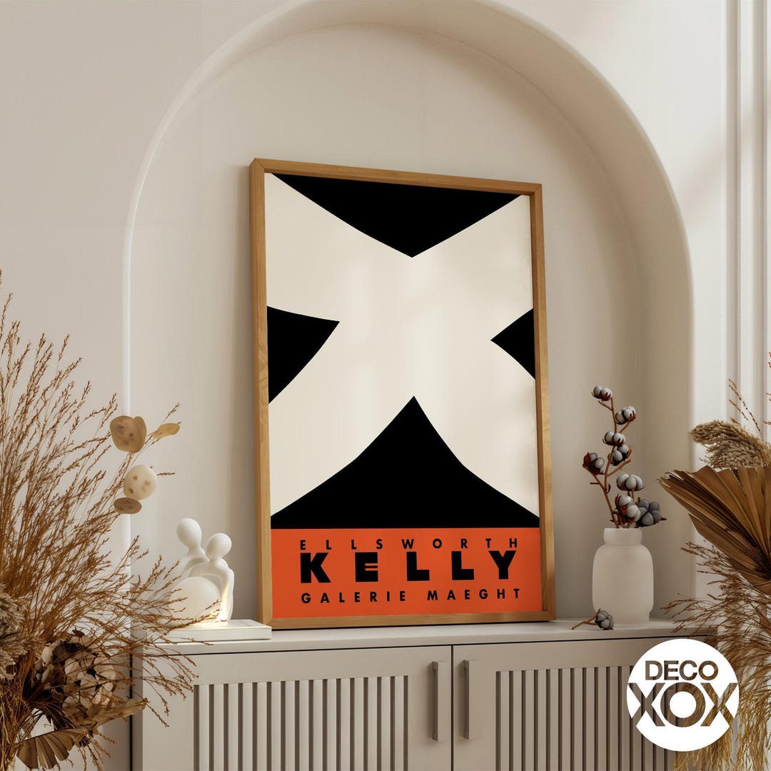 Ellsworth Kelly Exhibition Poster, Galerie Maeght, Black and White