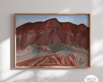 Georgia O’Keeffe Red Hills Print | Southwest Landscape Wall Art
