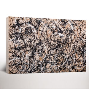 Framed Canvas Print Wall Art Jackson Pollock, Style Jackson Pollock Canvas Print, Minimalist Wall Art, Extra Large Wall Art, Ready to Hang