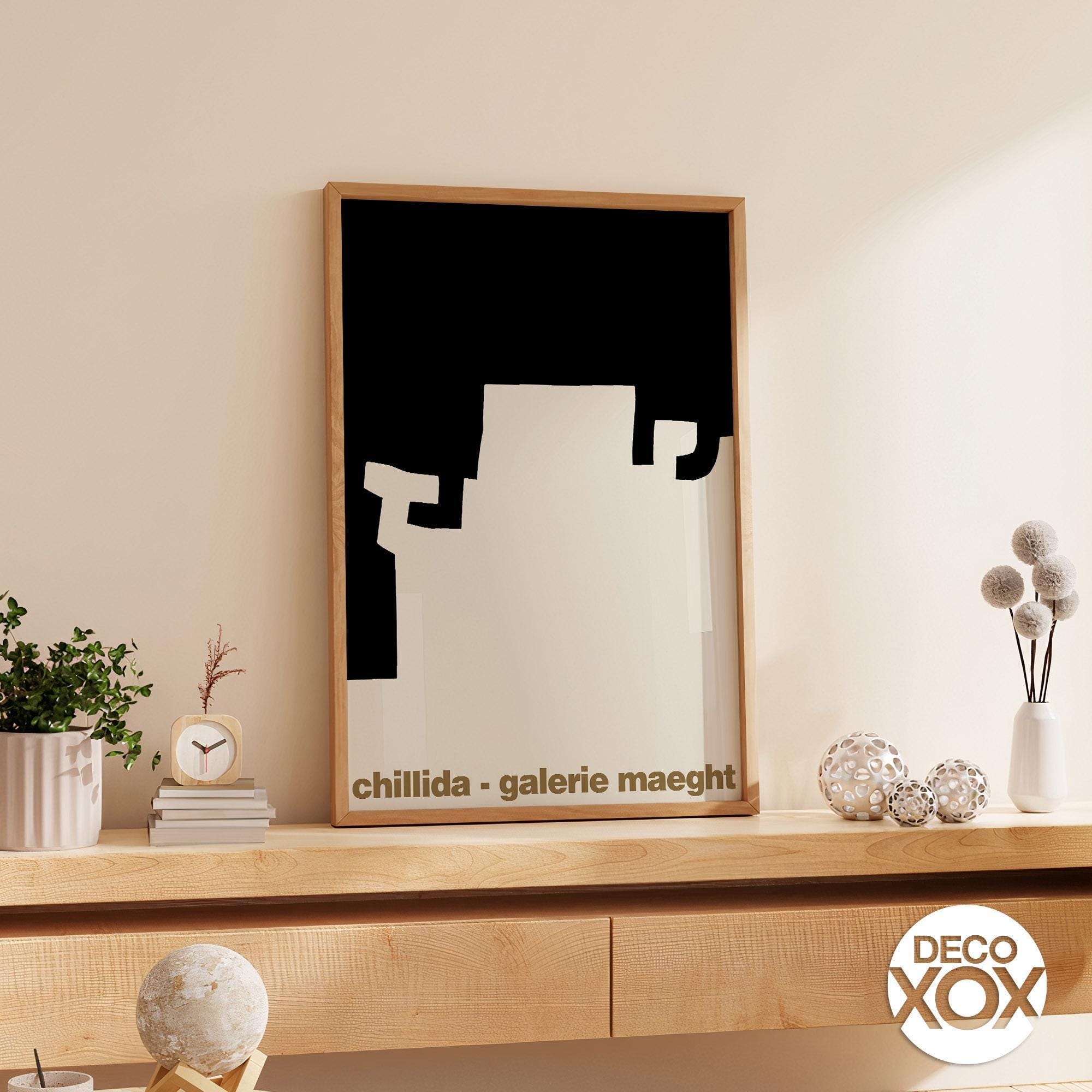 Chillida Galerie Maeght Exhibition Poster, Black and Cream
