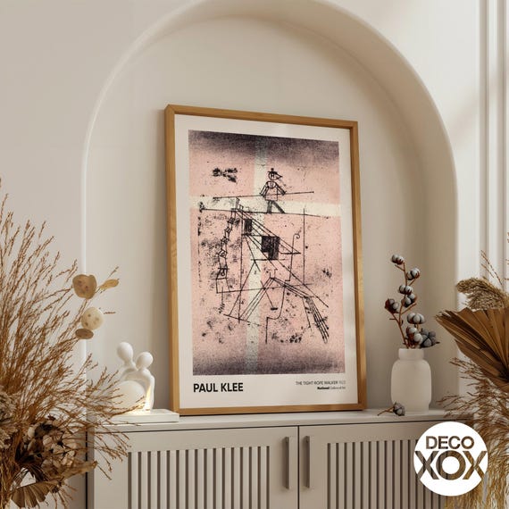 Paul Klee Tightrope Walker Print, Bauhaus Abstract Art - Etsy