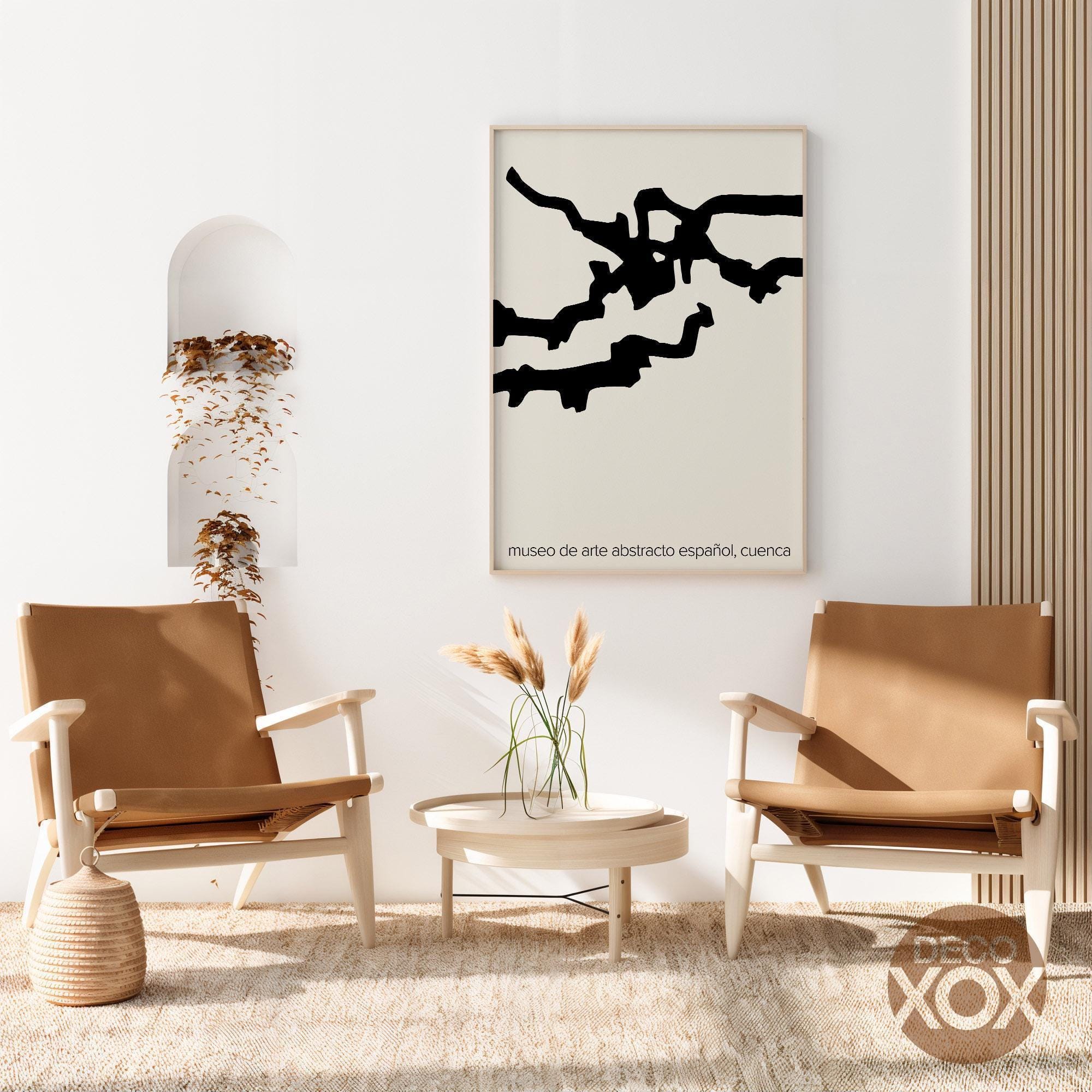Chillida Abstract Art Print, Spanish Modernism, Cuenca Exhibition