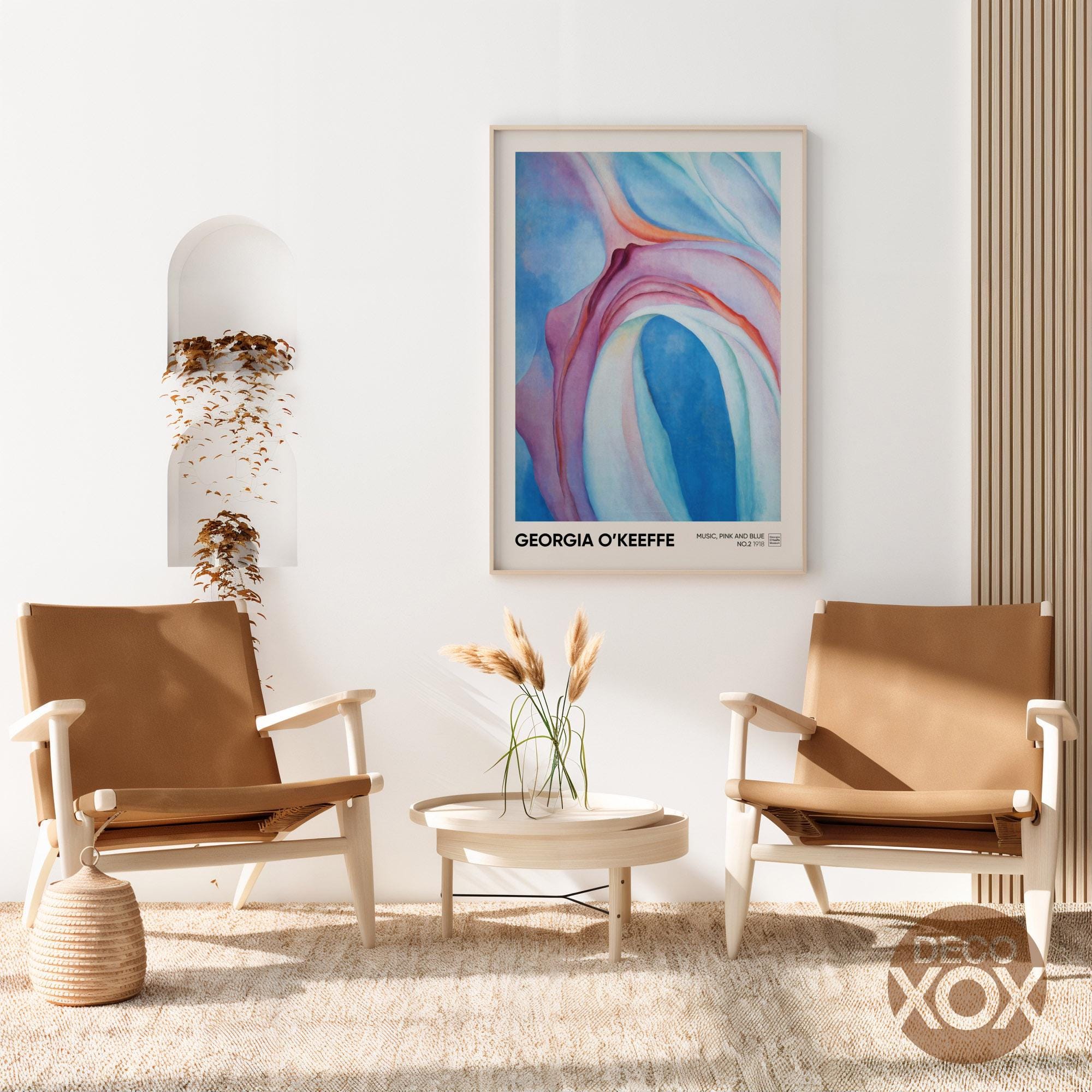 Georgia O Keeffe Music Pink and Blue No2 Abstract Art Print