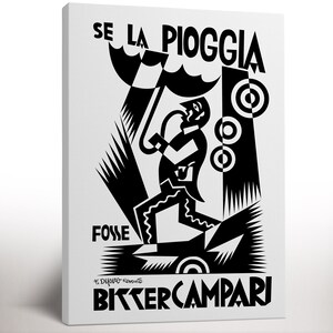 Campari Poster, Framed Canvas Print, Home Bar Decor, Kitchen Wall Art, Black and White Canvas Print, Beverage Print, Vintage Wall Art