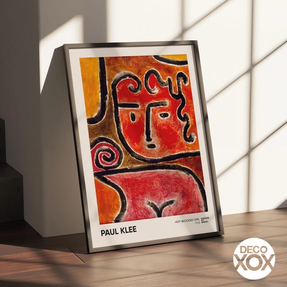 Paul Klee Hot-blooded Girl Print, Abstract Expressionist Art - Etsy