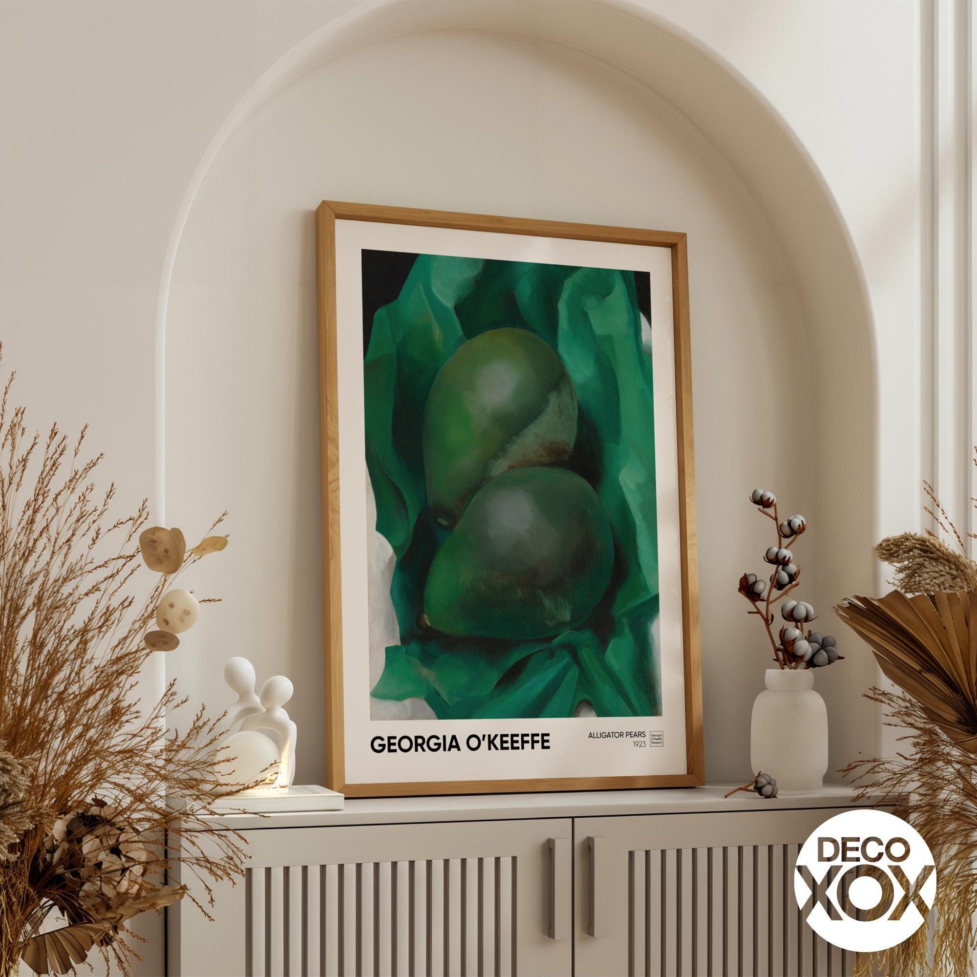 Georgia O'keeffe Alligator Pears Print, Modern Botanical Kitchen
