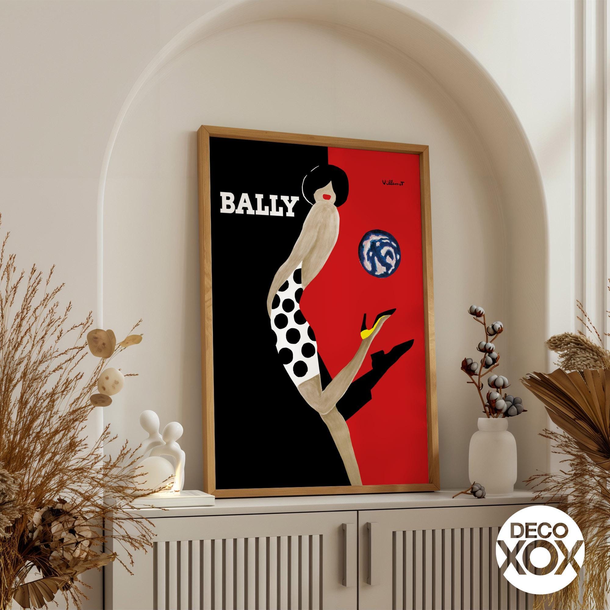 Bernard Villemot Bally Poster - Polka Dot Fashion Art 