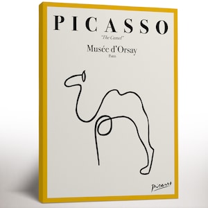 Picasso Camel Exhibition Modern Wall Art Prints, Framed Canvas Print, Picasso Exhibition Print, Living Room Decor, Housewarming Gift