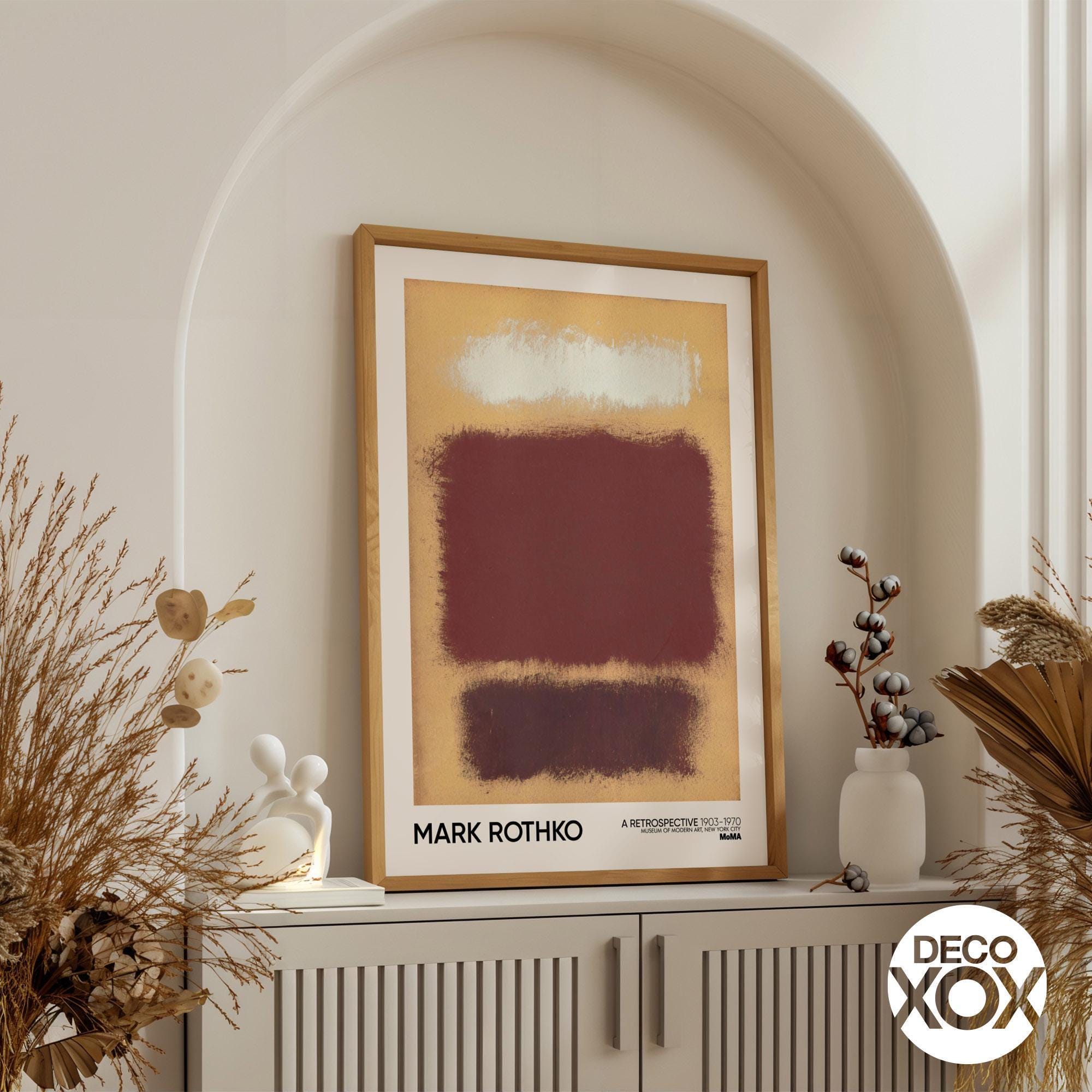 Mark Rothko Abstract Art Print, Burgundy Color Field Expressionism