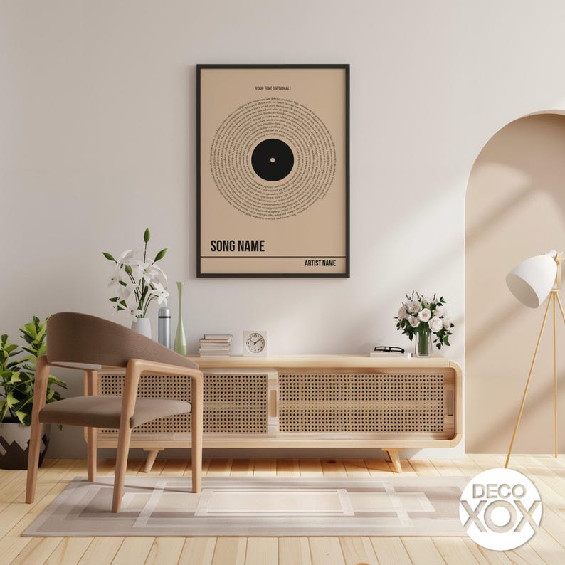 Song Lyrics Print: Personalized Vinyl Art (Matte Paper, Multiple Sizes) - P2 image 9