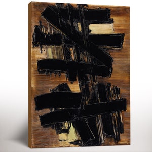 Stampa di Pierre Soulages, stampa su tela, stampa di galleria d&#39;arte, arte moderna francese, arte contemporanea, regalo di inaugurazione della casa
