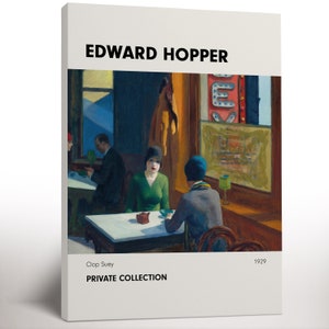 Edward Hopper Canvas Print, Clop Suey, Famous Minimalist Print, Canvas Art Ready to Hang