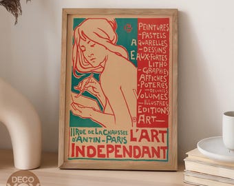 Art Nouveau Exhibition Poster Print, L’Art Indépendant Paris Poster