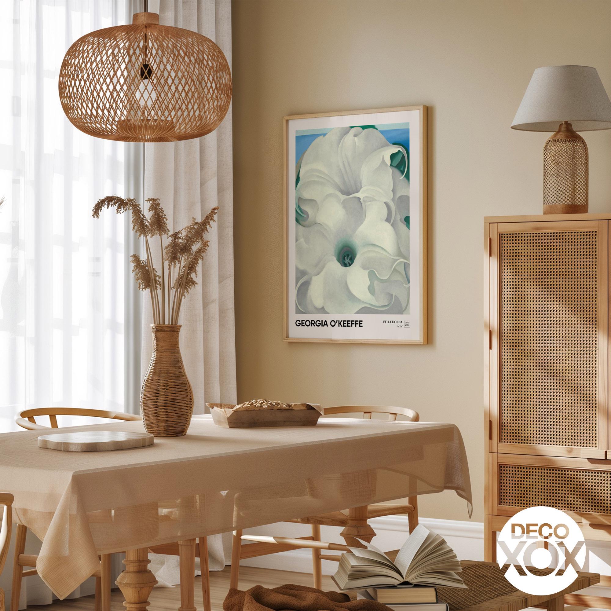EVANEM Célèbres Tableaux de Georgia O'Keeffe. Bella Donna Impressions sur toile modernes. Célèbre reproduction de peinture à l'huile pour Living Home Decor 60x72cm Wrappedcanvas