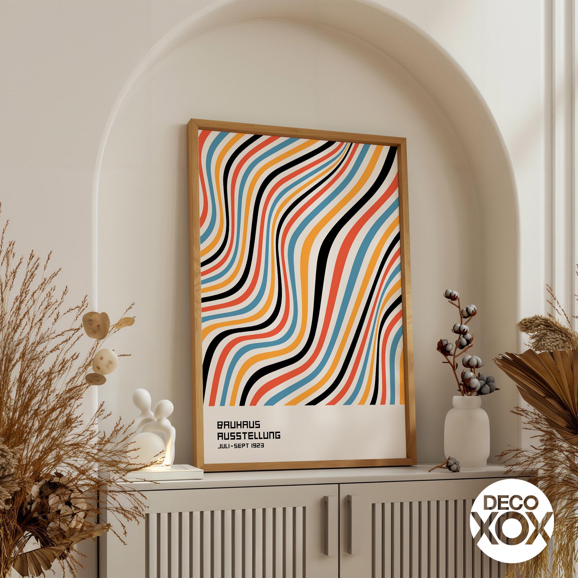 Bauhaus Color Waves Art Print - Modern Abstract Home Decor - Etsy