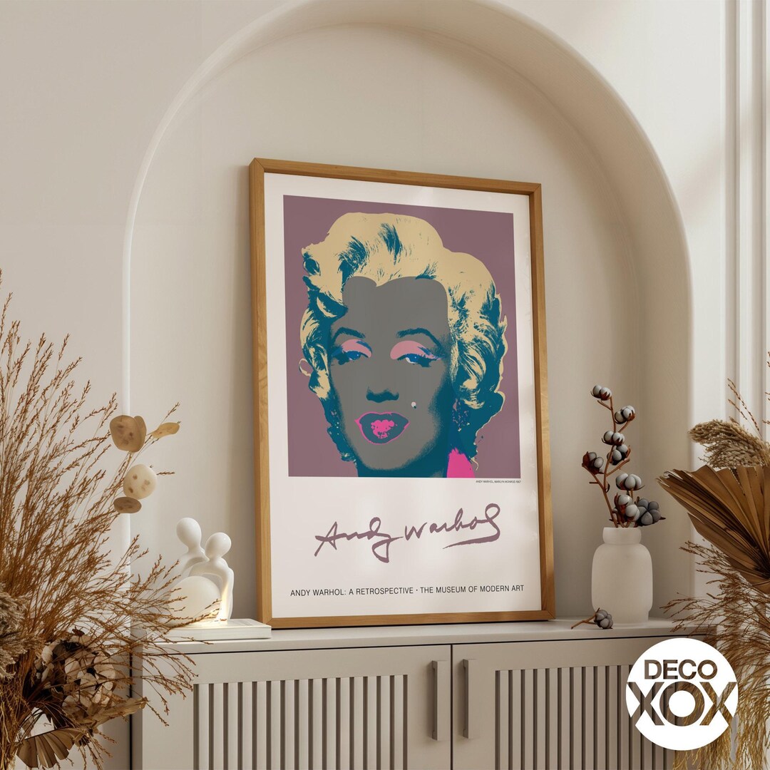 Marilyn Monroe Poster – Andy Warhol Retrospective Pop Art Print in ...