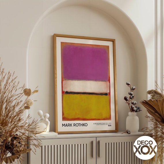 Mark Rothko Abstract Art Print | Purple, Yellow Color Field - Etsy