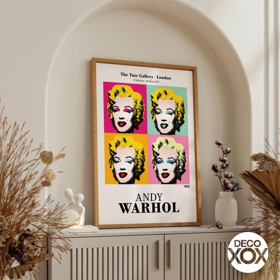 Andy Warhol Marilyn Monroe Pop Art Print – Tate Gallery Exhibition - Etsy