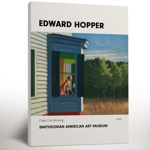 Edward Hopper Ausstellungsplakat, gerahmte Leinwand, stimmungsvolle Frau Porträt Druck, Wand Kunst Dekor, Leinwand Kunst fertig zum Aufhängen