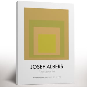 Josef Albers Cubes Poster Wall Art Framed Canvas Print, Bauhaus Scandinavian Decor, Housewarming Gift, Art Lover Gift