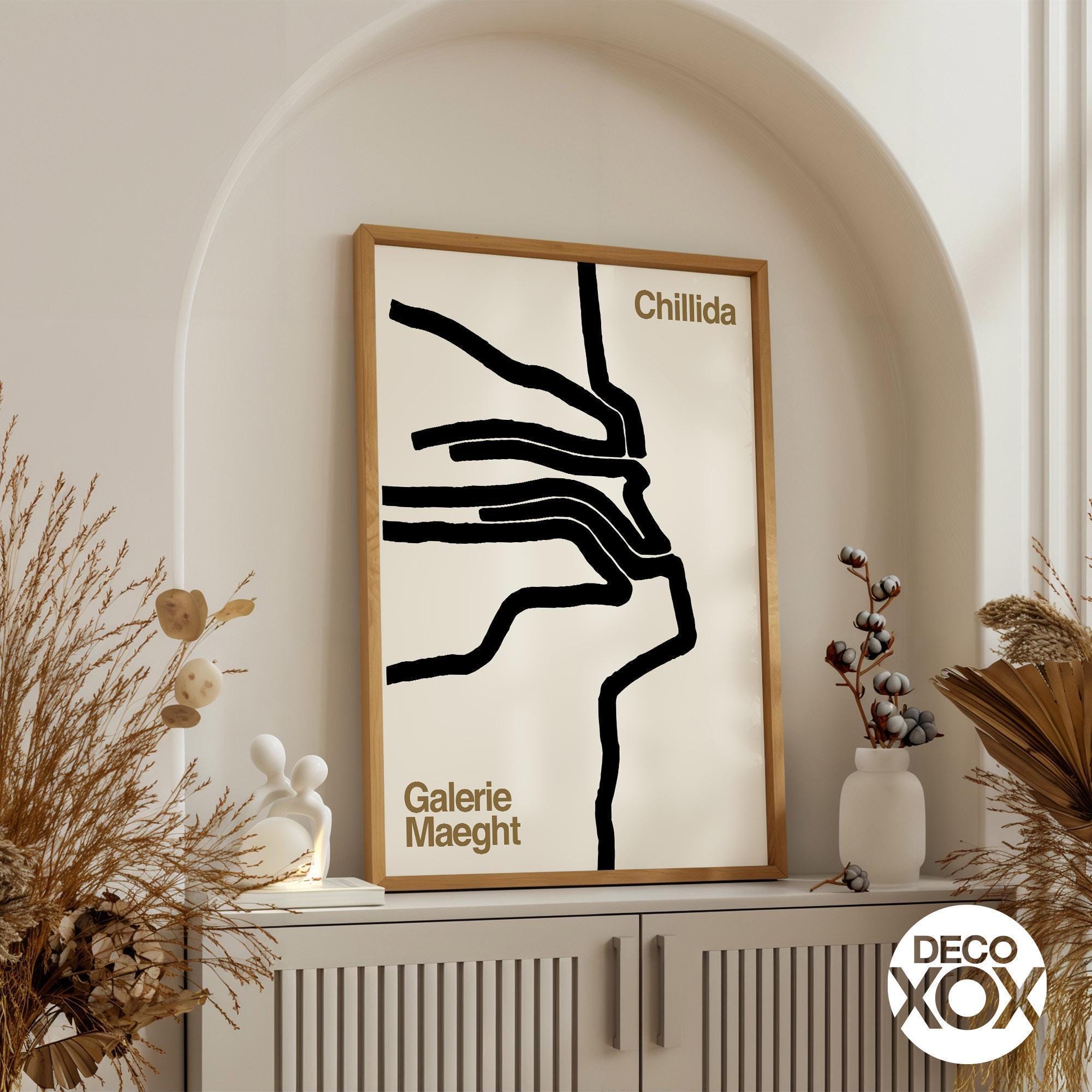 Eduardo Chillida Abstract Art Print, Galerie Maeght, Flowing Line