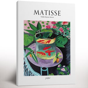 Henri Matisse Canvas, Matisse Goldfish Exhibition Poster, Living Room Decor, Housewarming Gift