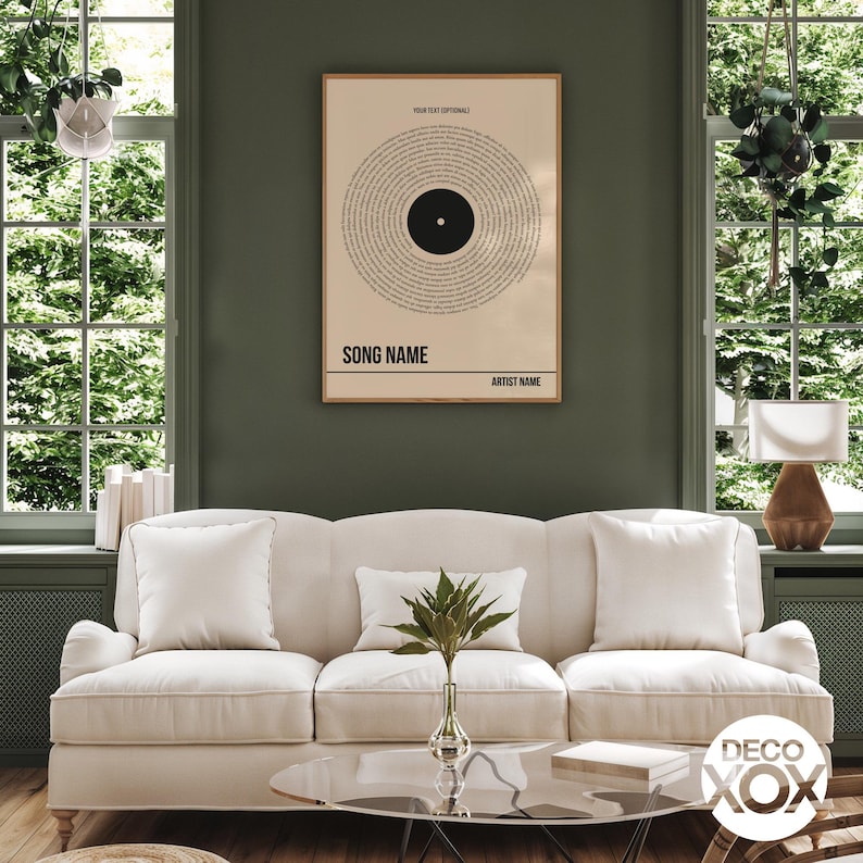 Song Lyrics Print: Personalized Vinyl Art (Matte Paper, Multiple Sizes) - P2 image 7