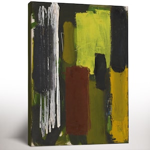 Pierre Soulages Abstract Painting, Canvas Print, Abstract Exhibition, Cool Home Art, Housewarming Gift
